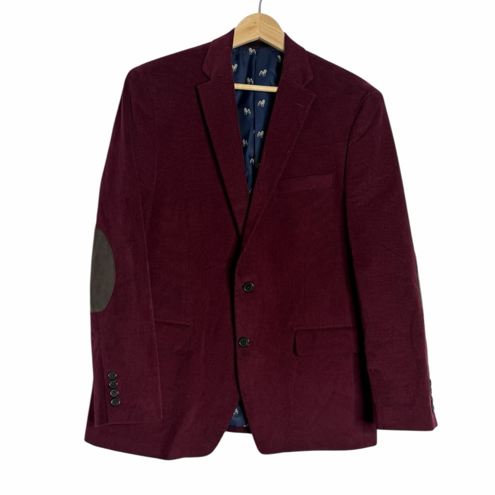 Lauren Ralph‎ Lauren Burgundy Corduroy Blazer